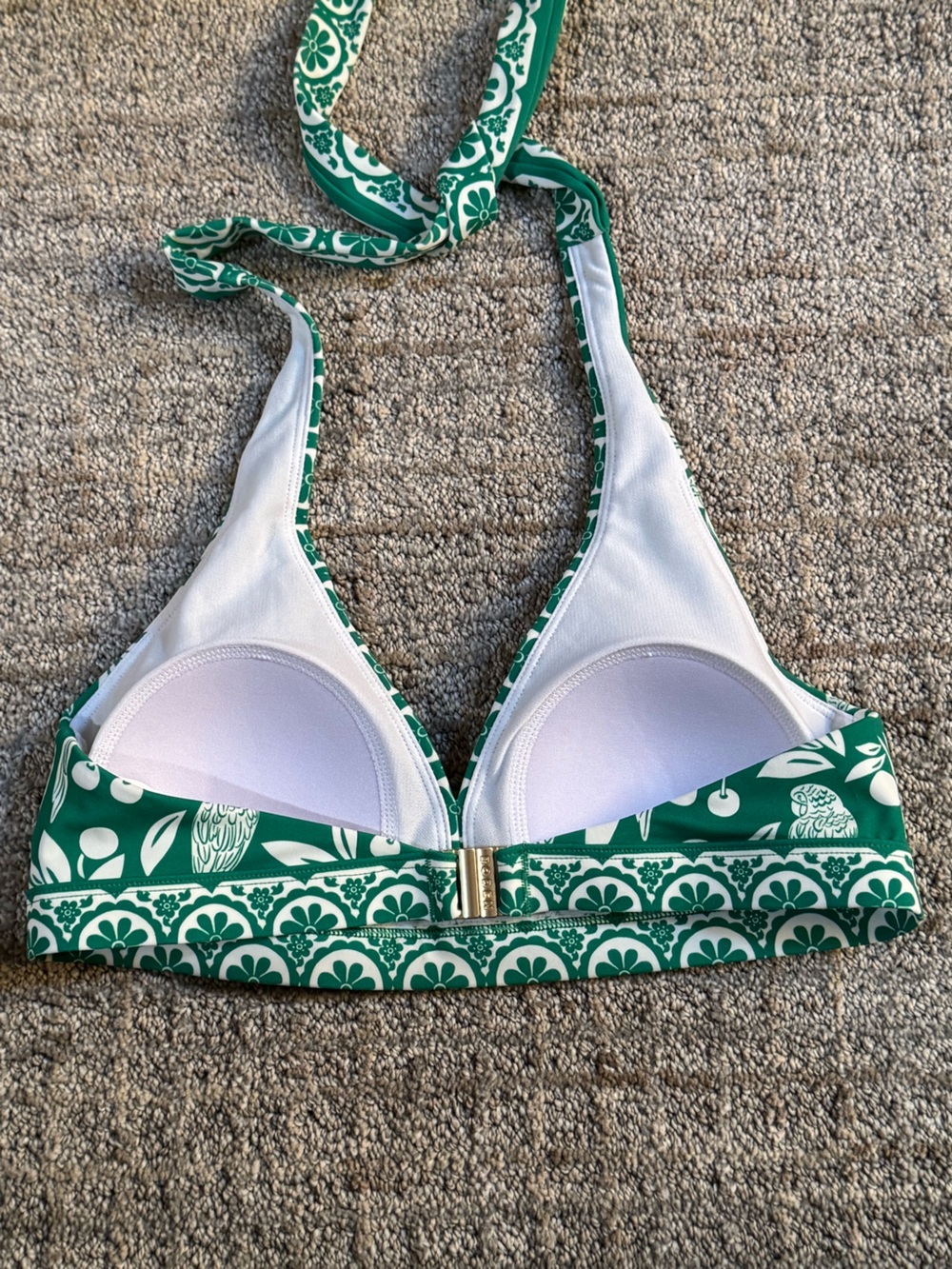 Boden Ios V Panel Bikini Top Rich Emerald Ornate Tropics US 2 UK 6 - Picture 10 of 12